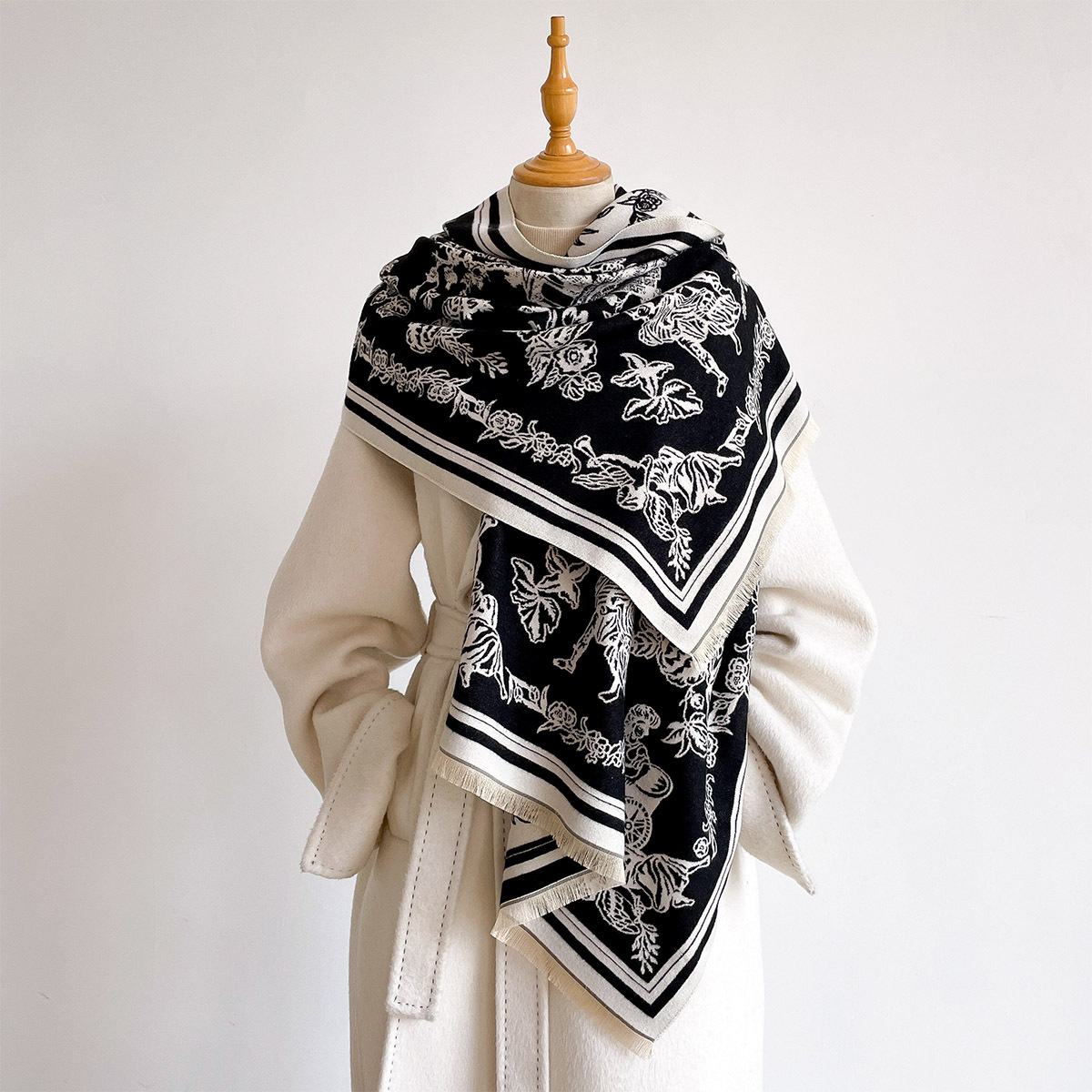 Cashmere Pashmina Wrap - Szalik Damski Hidżab Paszmina Bandana Szal