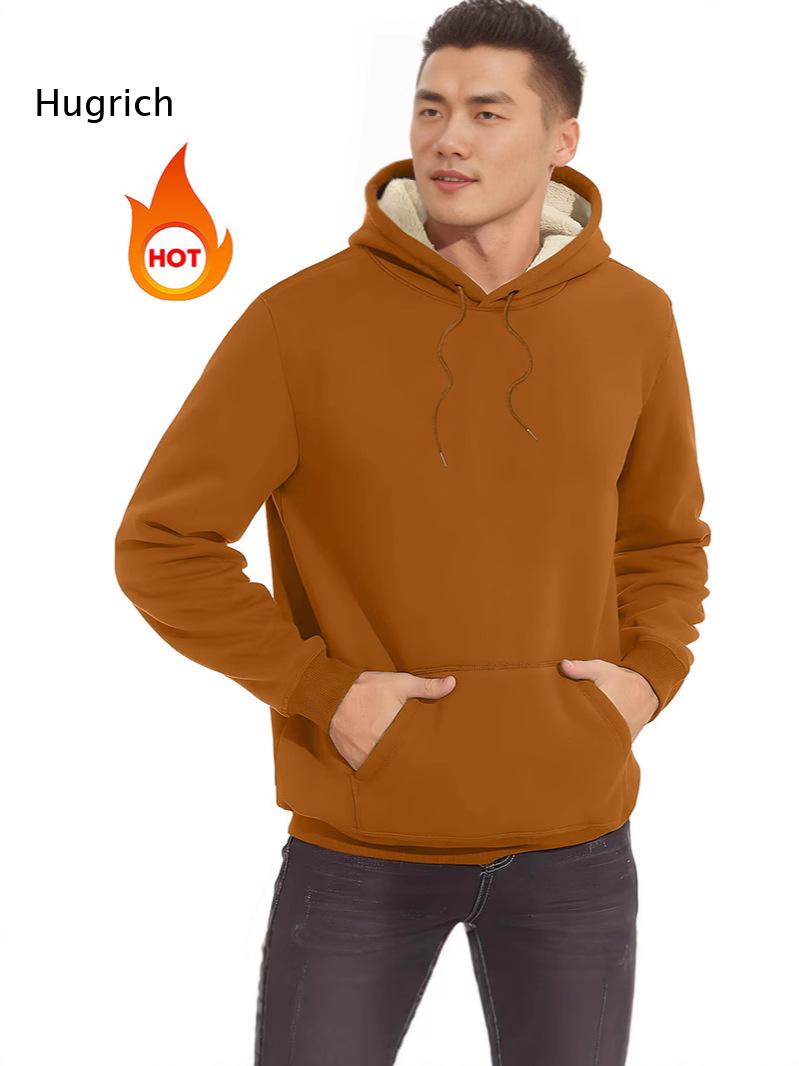 Sherpa Hoodie Fleece - Męska bluza z kapturem z podszewką