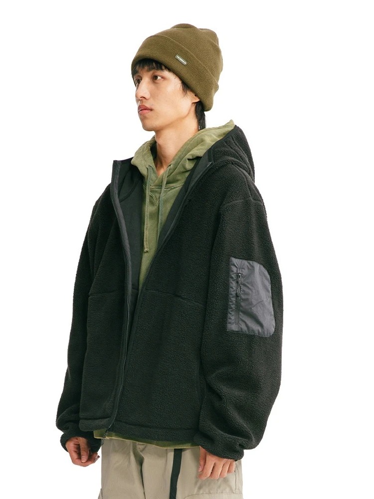 Męska bluza z kapturem, jesien – Sherpa Hoodie Fleece recenzja i cena