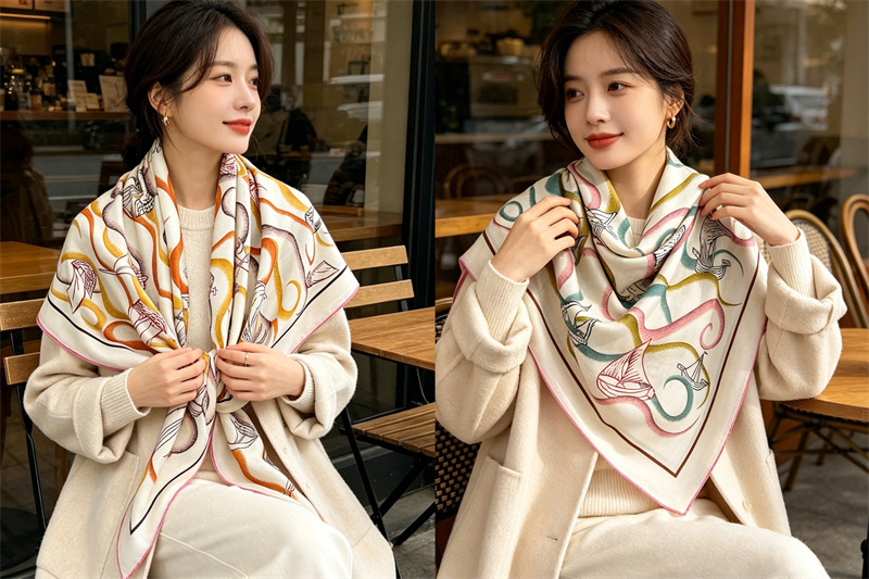 Dwustronny szal 135 cm Luksuso – Cashmere Pashmina Wrap recenzja i cena